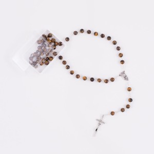 RÓŻANIEC z kamienia naturalnego - tygrysie oko