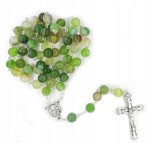 RÓŻANIEC z kamienia naturalnego - agat zielony