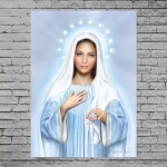 Matka Boska z Medzugorie - obraz A4 z zawieszką