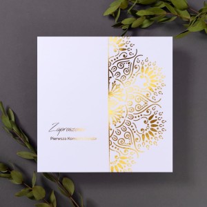 Zaproszenie komunijne nr 7 - Mandala I - 5 szt.