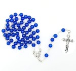 Różaniec niebieski - jadeit szafirowy