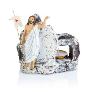 Świecznik Wielkanocny Jezus Zmartwychwstały grota