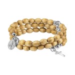 Bransoletka różaniec drewniany - MB Niepokalana